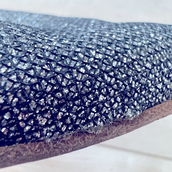 STUART WEITZMAN - fabric grey silver pointy flat ballet shoes  size 9.5 - Picture 14 of 15